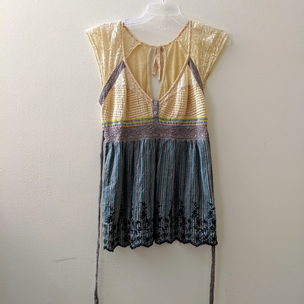 Free People Embroidered Top